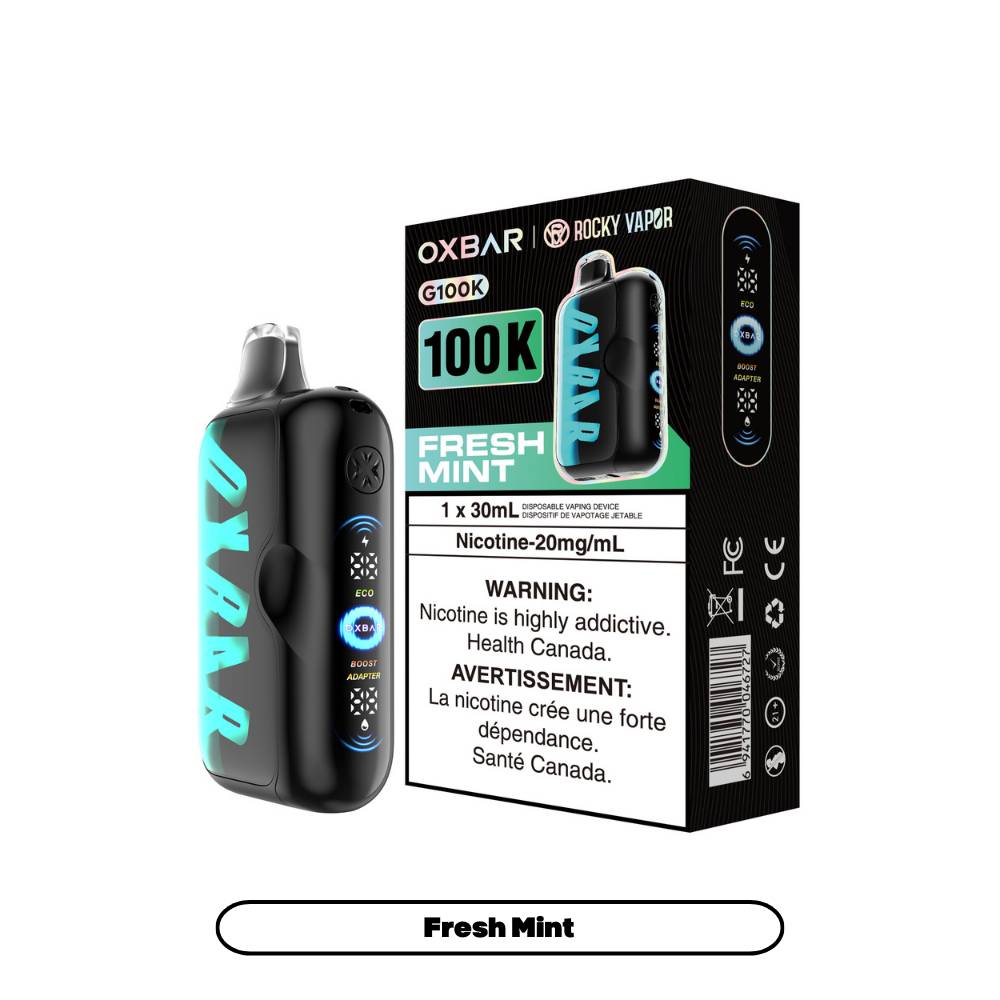 OXBAR Rocky Vapor G100K Disposable Vape Fresh Mint